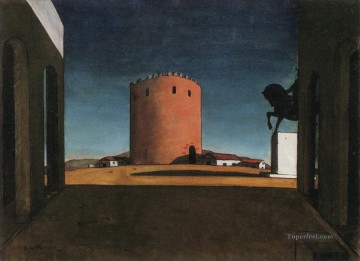 赤い塔 ジョルジョ・デ・キリコ 形而上学的シュルレアリスム Oil Paintings